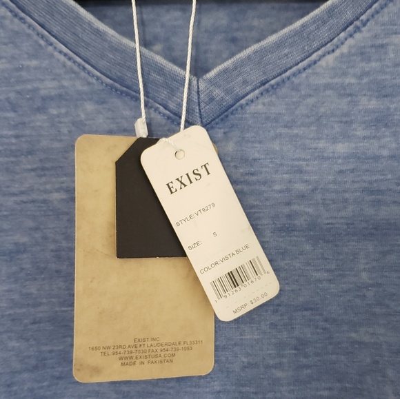 NWT Exist Blue Vintage Tee - Picture 5 of 5